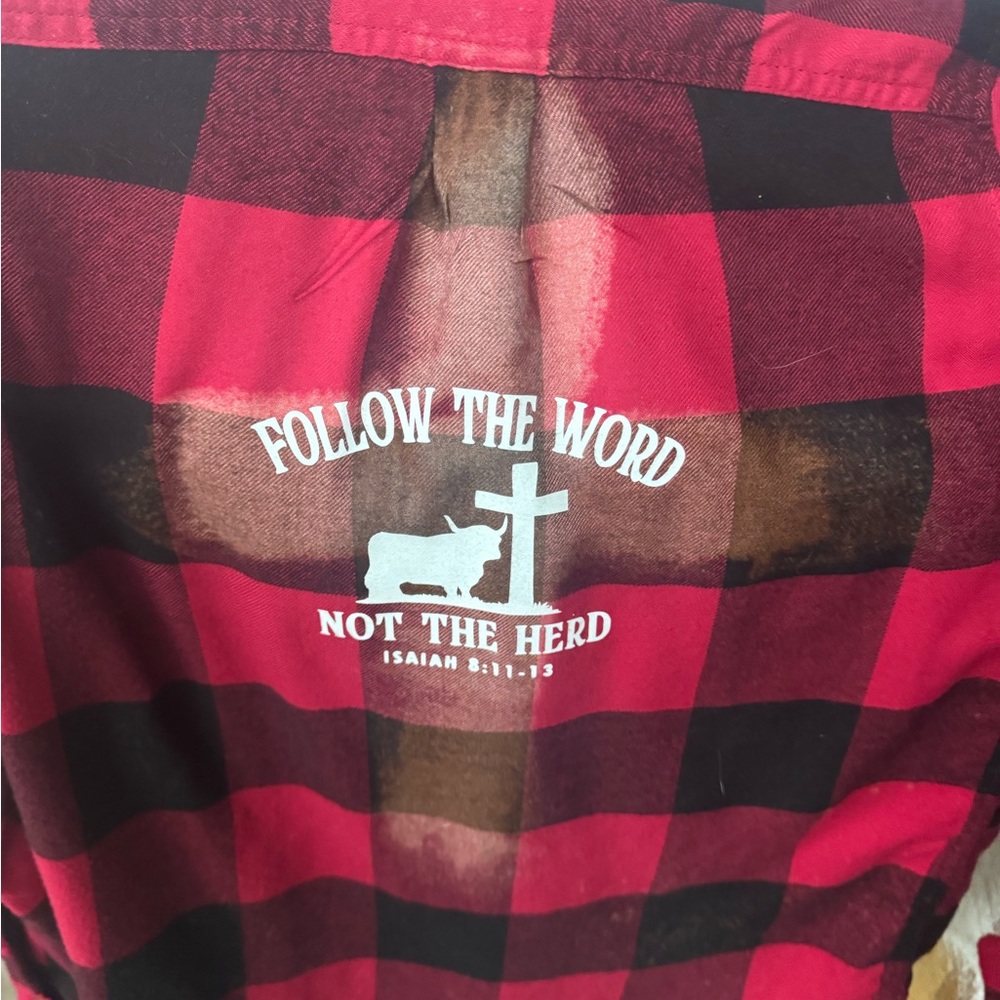 Hollister Red and Black Plaid Button Down Shirt